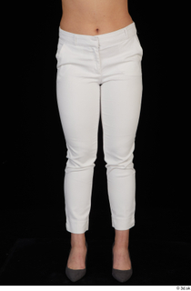 Serina Gomez casual dressed leg white trousers 0001.jpg